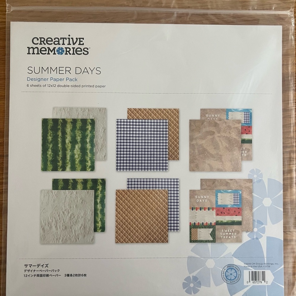 Creative Memories Summer Days Designer Paper Set - new